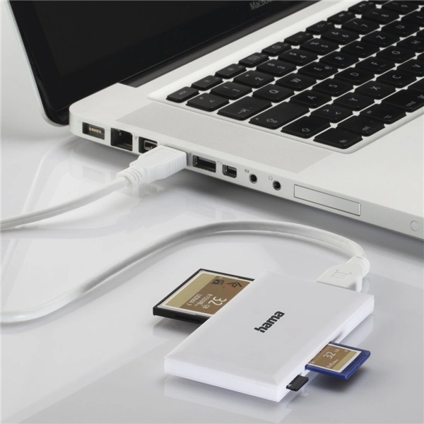 Hama USB 3.0 multi čtečka karet SD/micro SD, CF, MS, bílá