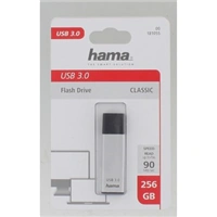 Hama FlashPen Classic, USB 3.0, 256 GB, 40 MB/s, strieborný