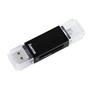 Hama USB 2.0 OTG čtečka karet Basic, SD/microSD, černá