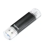 Hama USB flash disk Laeta Twin, USB 3.0, 256 GB, 40 MB/s, černý