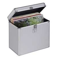 Hama kufk na 50 gramofonovch desek (vinyl/LP), hlinkov vzhled, stbrn