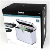 Hama kufk na 50 gramofonovch desek (vinyl/LP), hlinkov vzhled, stbrn