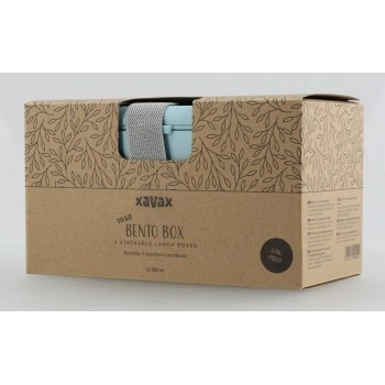 Xavax Bento Box, 2 krabičky na jídlo, 2x 500 ml, pastelově modré