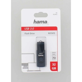 Hama USB 3.0 Flash Drive Rotate, 32 GB, 70 MB/s, petrolejová modrá