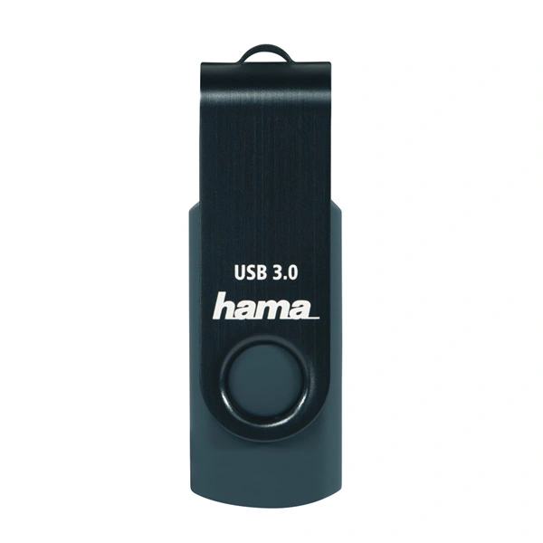 Hama USB 3.0 Flash Drive Rotate, 64 GB, 70 MB/s, petrolejová modrá