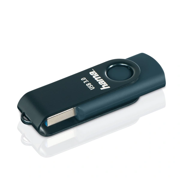 Hama USB 3.0 Flash Drive Rotate, 64 GB, 70 MB/s, petrolejová modrá