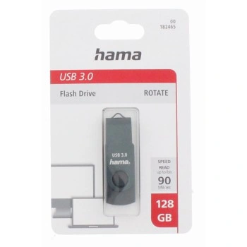 Hama USB 3.0 Flash Drive Rotate, 128 GB, 70 MB/s, petrolejová modrá