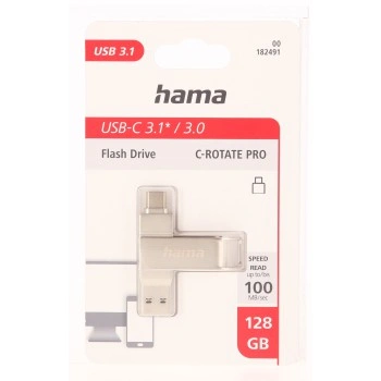 Hama USB flash disk C-Rotate Pro, USB-C 3.1, 128 GB, 100 MB/s