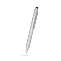 Hama Mini 2v1, zadávací pero pro tablety/ smartphony, s propiskou, stříbrné
