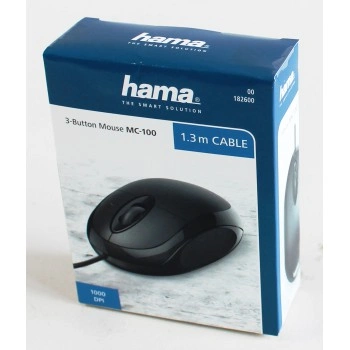 Hama optická kabelová myš MC-100, černá