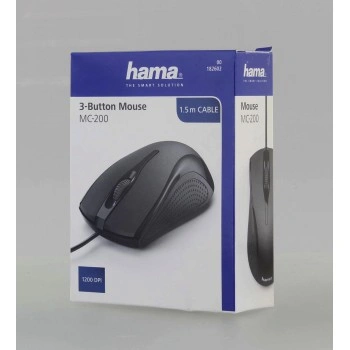 Hama optická kabelová myš MC-200, černá
