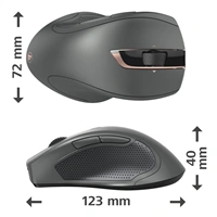 Hama bezdrátová laserová myš MW-900, 7 tlačítek, auto DPI, černá
