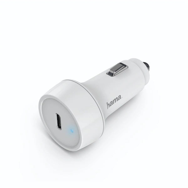 Hama rychlá USB nabíječka do vozidla, USB-C, Quick Charge 3.0 / Power Delivery, 18 W, bílá