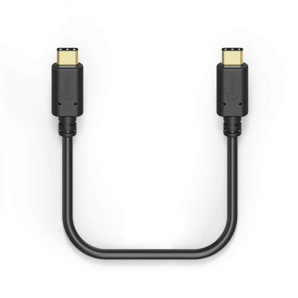 Hama kabel USB-C 2.0 typ C vidlice - C vidlice, 1,5 m, černá