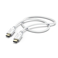 Hama kabel USB-C 2.0 typ C vidlice - C vidlice, 1 m, bílá