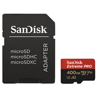 SanDisk Extreme Pro microSDXC 400 GB  170 MB/s A2 C10 V30 UHS-I U3, adapte, NÁHRADA 214506