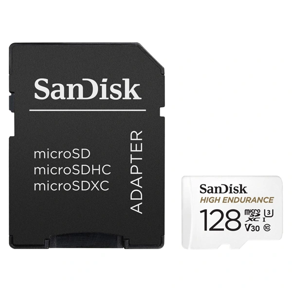 SanDisk microSDXC High Endurance Video 128 GB C 10 U3 V30, adaptér