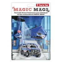Doplkov sada obrzk MAGIC MAGS Policejn auto Diego k aktovkm GRADE, SPACE, CLOUD, 2v1 a KID