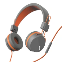 Hama on-ear sluchátka s mikrofonem Next, šedá/oranžová