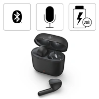 Hama Bluetooth sluchátka Freedom Light, pecky, nabíjecí pouzdro, černá