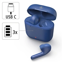 Hama Bluetooth sluchtka Freedom Light, pecky, nabjec pouzdro, modr