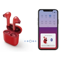 Hama Bluetooth sluchtka Freedom Light, pecky, nabjec pouzdro, erven