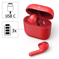 Hama Bluetooth sluchtka Freedom Light, pecky, nabjec pouzdro, erven