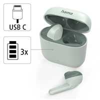 Hama Bluetooth sluchtka Freedom Light, pecky, nabjec pouzdro, zelen
