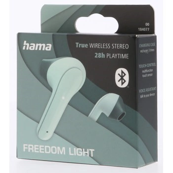 Hama Bluetooth sluchátka Freedom Light, pecky, nabíjecí pouzdro, zelená