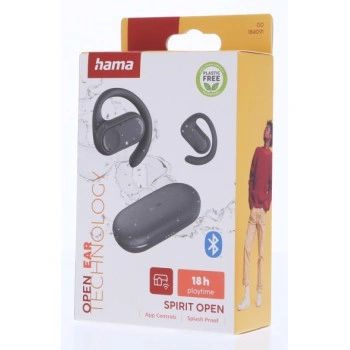 Hama Bluetooh sluchátka Spirit Open, open-ear, klip, tmavě šedá
