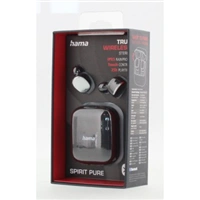 Hama Bluetooth sluchátka Spirit Pure, špunty, nabíjecí pouzdro, černá