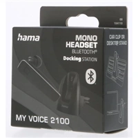 Hama MyVoice2100, mono Bluetooth headset, pro 2 zařízení, hlasový asistent (Siri, Google)
