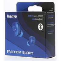 Hama Bluetooth sluchtka Freedom Buddy, punty, nabjec pouzdro, modr