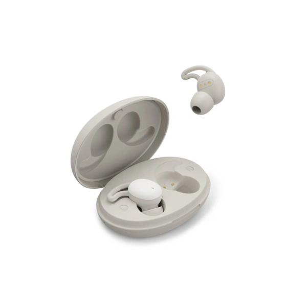 Hama Bluetooth sluchátka Spirit Calm, špunty, ergonomická na spaní, bílá/šedá