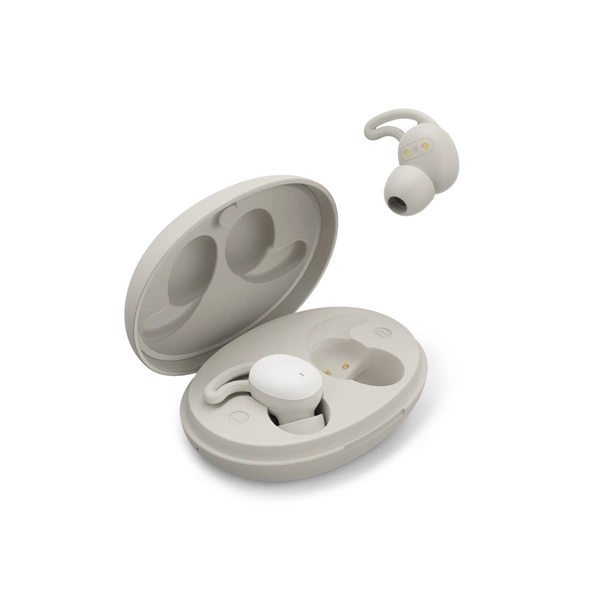Hama Bluetooth sluchátka Spirit Calm, špunty, ergonomické na spaní, bílá/šedá