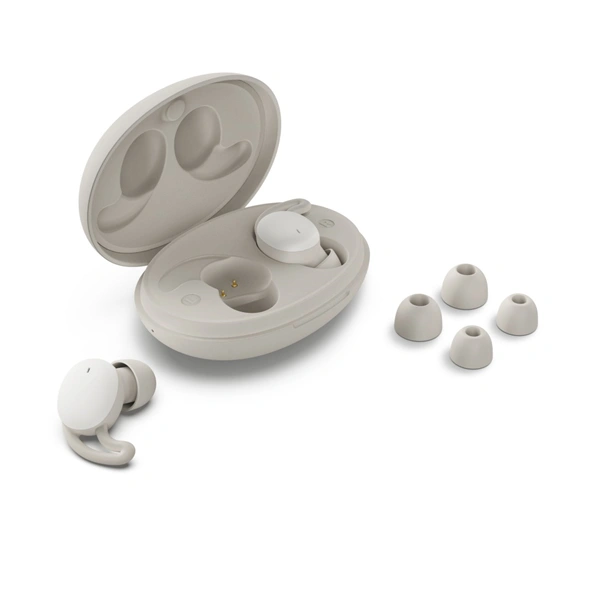 Hama Bluetooth sluchátka Spirit Calm, špunty, ergonomické na spaní, bílá/šedá