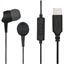 Hama USB-C sluchátka s mikrofonem Sea II, špunty, černá