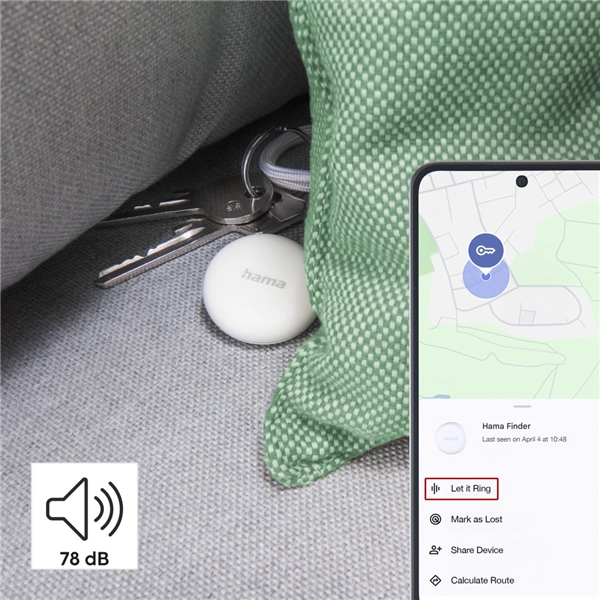 Hama lokalizační čip, Bluetooth lokátor pro Android Find My Device