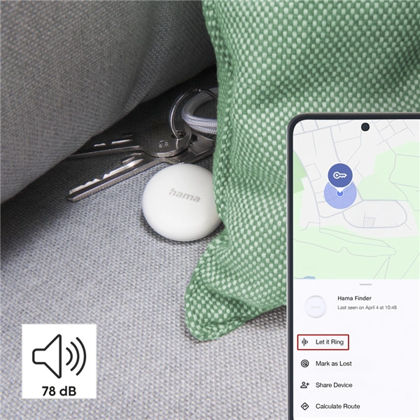 Hama lokalizační čip, Bluetooth lokátor pro Android Find My Device