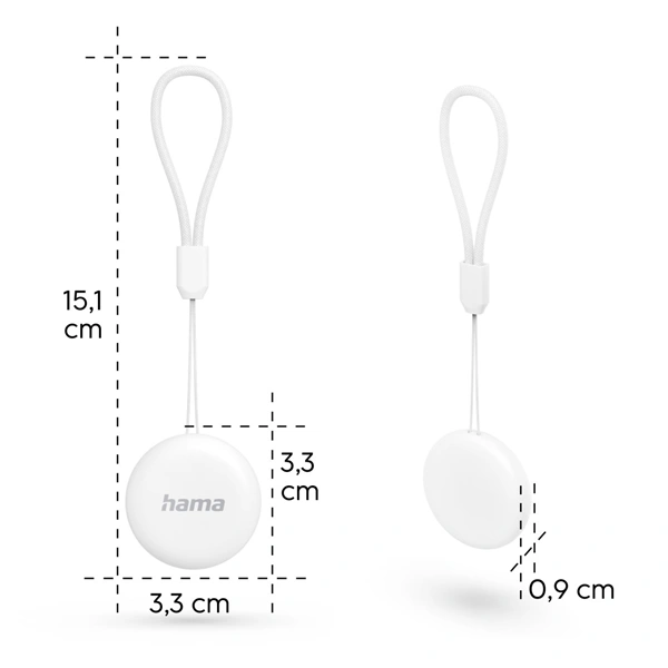 Hama lokalizační čip, Bluetooth lokátor pro Android Find My Device, set 2 ks