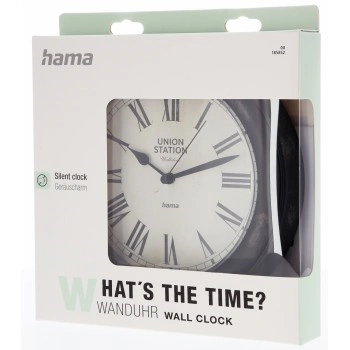 Hama Urban, nástěnné hodiny ve vintage stylu, průměr 22 cm, tichý chod