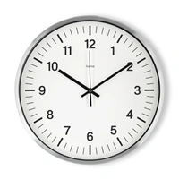 Hama Shiny, nástěnné hodiny řízené rádiovým signálem, průměr 35 cm, kartáčovaný hliník