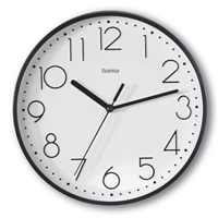 Hama Salina, nástěnné hodiny, průměr 22 cm, tichý chod, bílé/černé