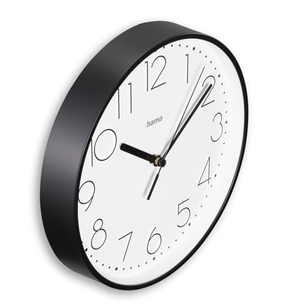 Hama Salina, nástěnné hodiny, průměr 22 cm, tichý chod, bílé/černé
