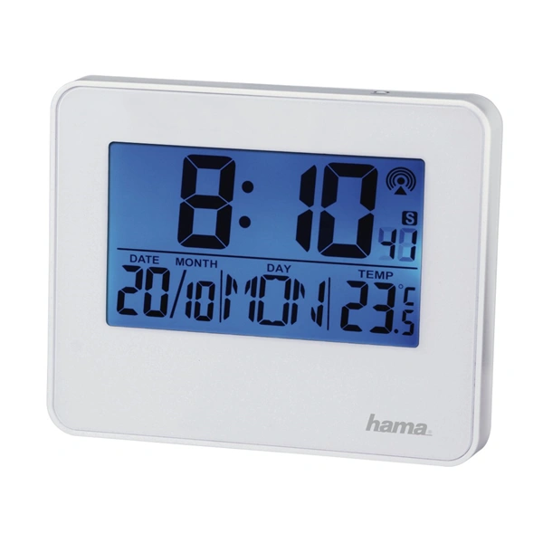 Hama RC 650, radio alarm clock, motion sensor, snooze feature, white
