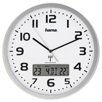 Hama Extra, nstnn hodiny zen rdiovm signlem, s datem a teplotou
