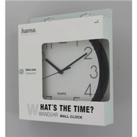 Hama PG-220, nástěnné hodiny, průměr 22 cm, tichý chod, černé