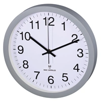 Hama nástnné hodiny, ízené rádiovým signálem, prmr 30 cm, tichý chod, edé