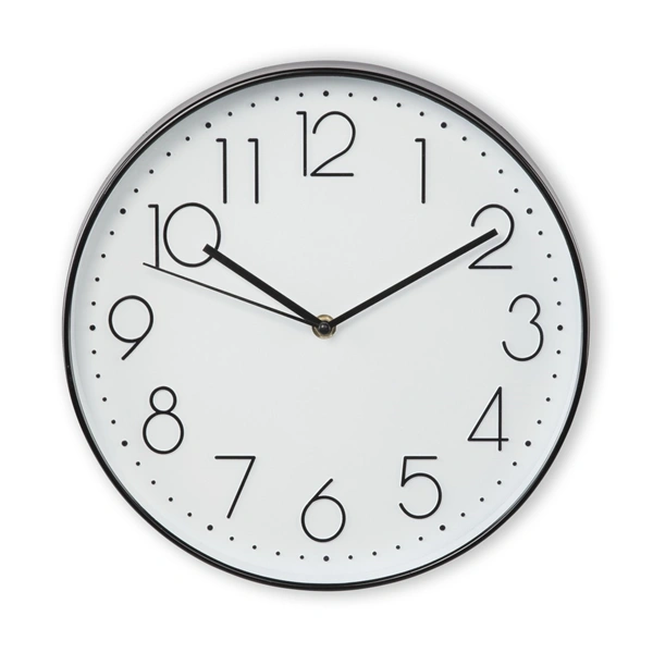 Hama Elegance nástěnné hodiny, průměr 30 cm, tichý chod, bílé/černé