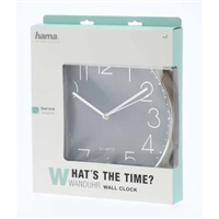 Hama Elegance nstnn hodiny, prmr 30 cm, tich chod, stbrn/ed